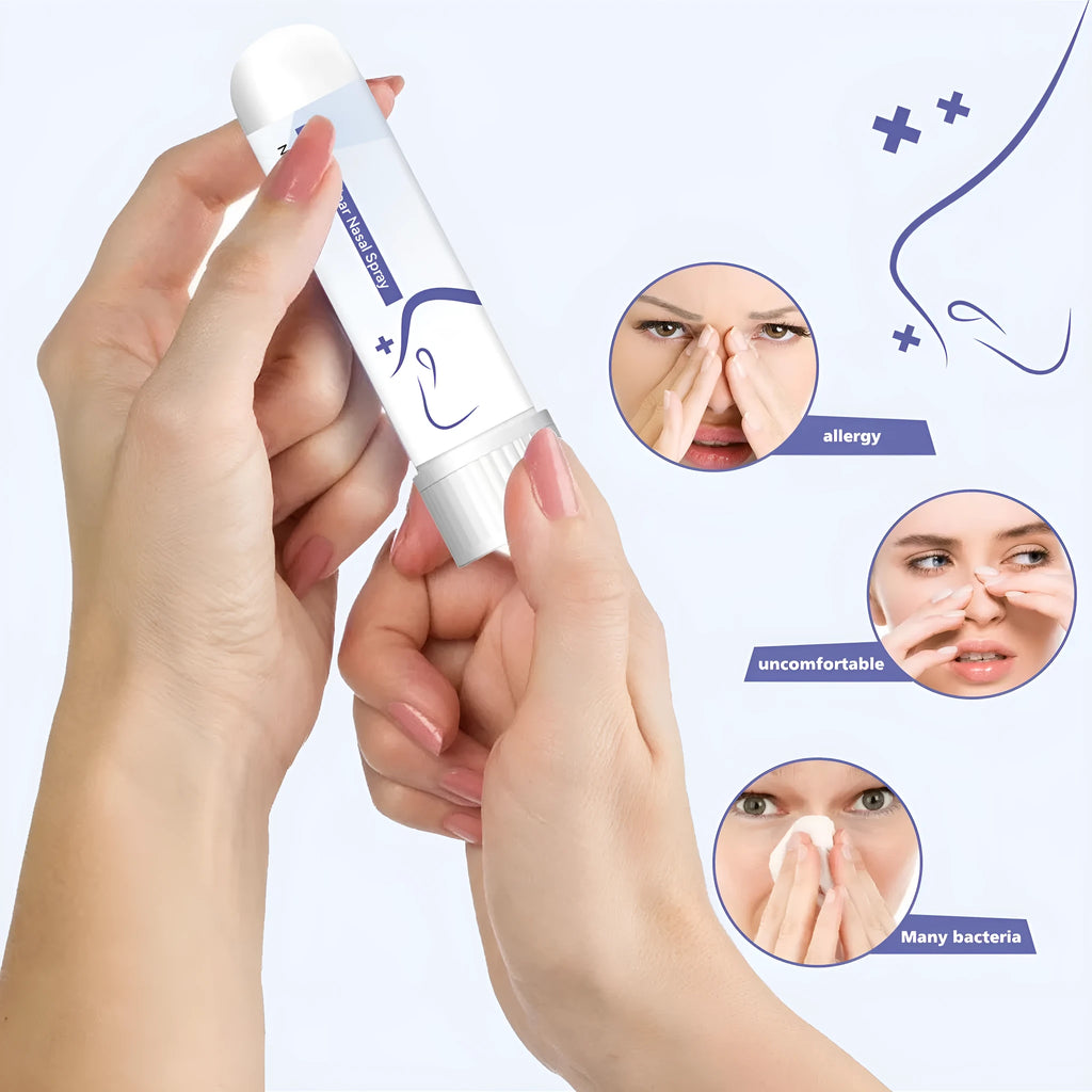 Manual nasal aspirator with silicone tip for sinus congestion relief.