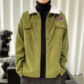 Men's corduroy workwear jacket in loose fit design with stick pockets