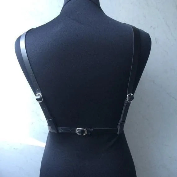 Women's PU imitation leather waist cover in Black