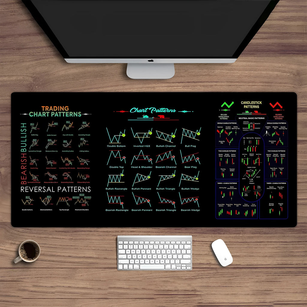 Black rubber calculator mouse pad with anti-slip base on desktop