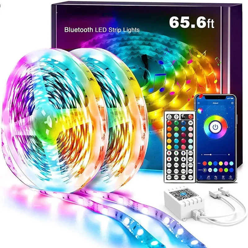 5050 RGB Bluetooth LED strip light with remote control and waterproof epoxy coating option