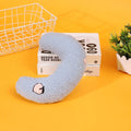 Half moon shaped U-design pet pillow for dogs and cats in blue, pink, white, or yellow colours