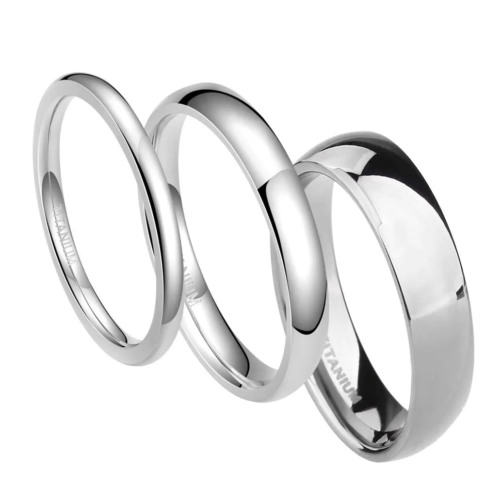 Silver pure titanium unisex ring with grinding finish available in 2mm 4mm 6mm 8mm widths