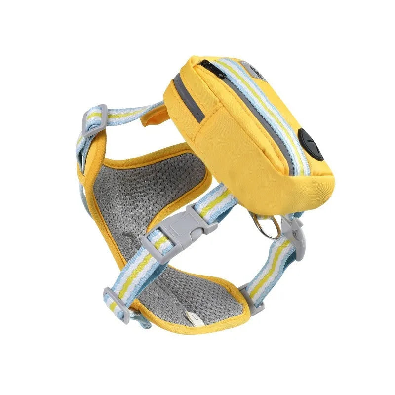 Explosion-proof anti-strangulation pet harness with traction rope in Oxford cloth