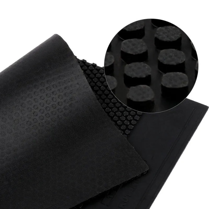 Single sheet of black table tennis rubber with small pips texture for racket replacement.