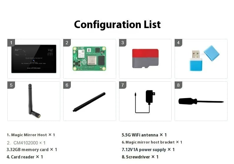 13.3-inch integrated computer touch display with Raspberry Pi CM4 for magic mirror and voice assistant projects