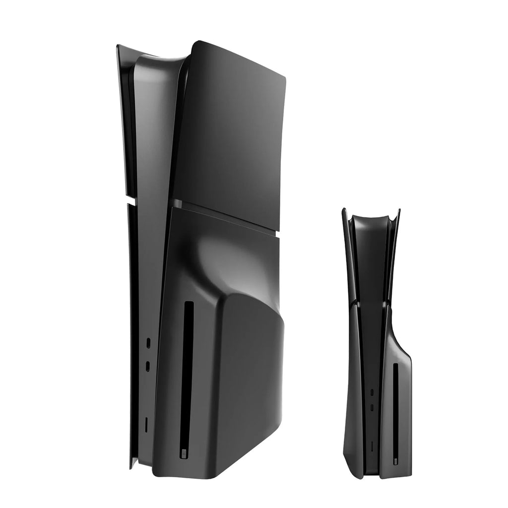 PS5 Slim replacement protective shell in ABS plastic showing four components with colour options