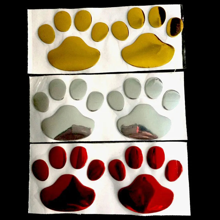 Pair of hand-shaped brush footprint car stickers for bumper scratch concealment