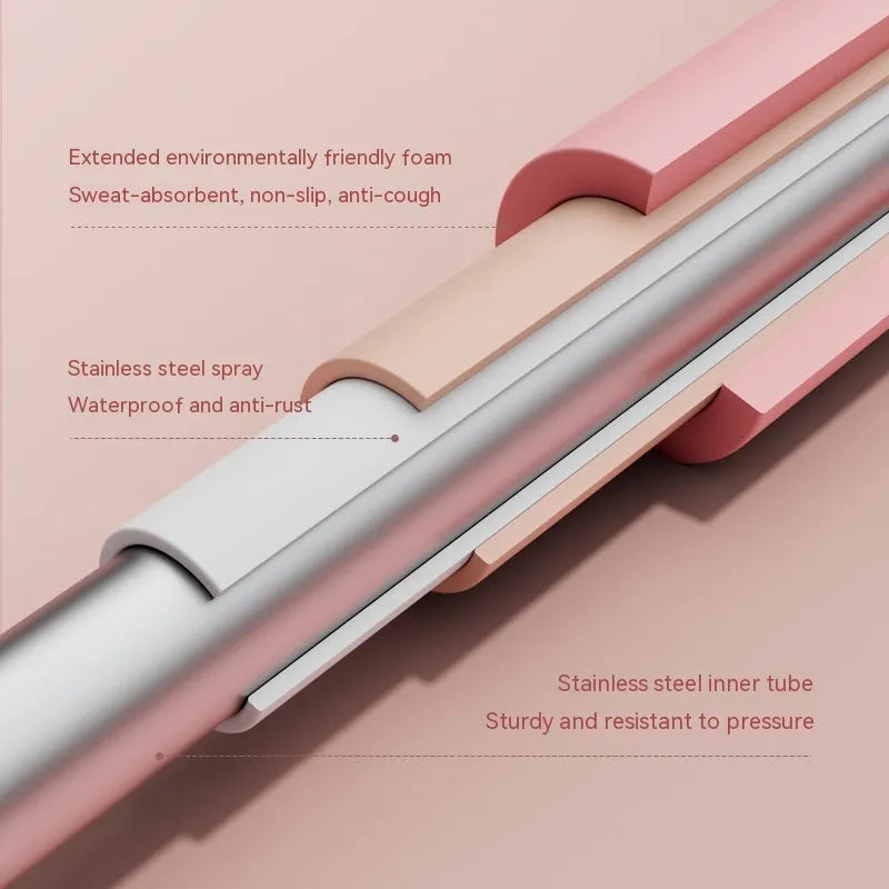 Children's adjustable length open back stick for posture correction in pink and blue colour options