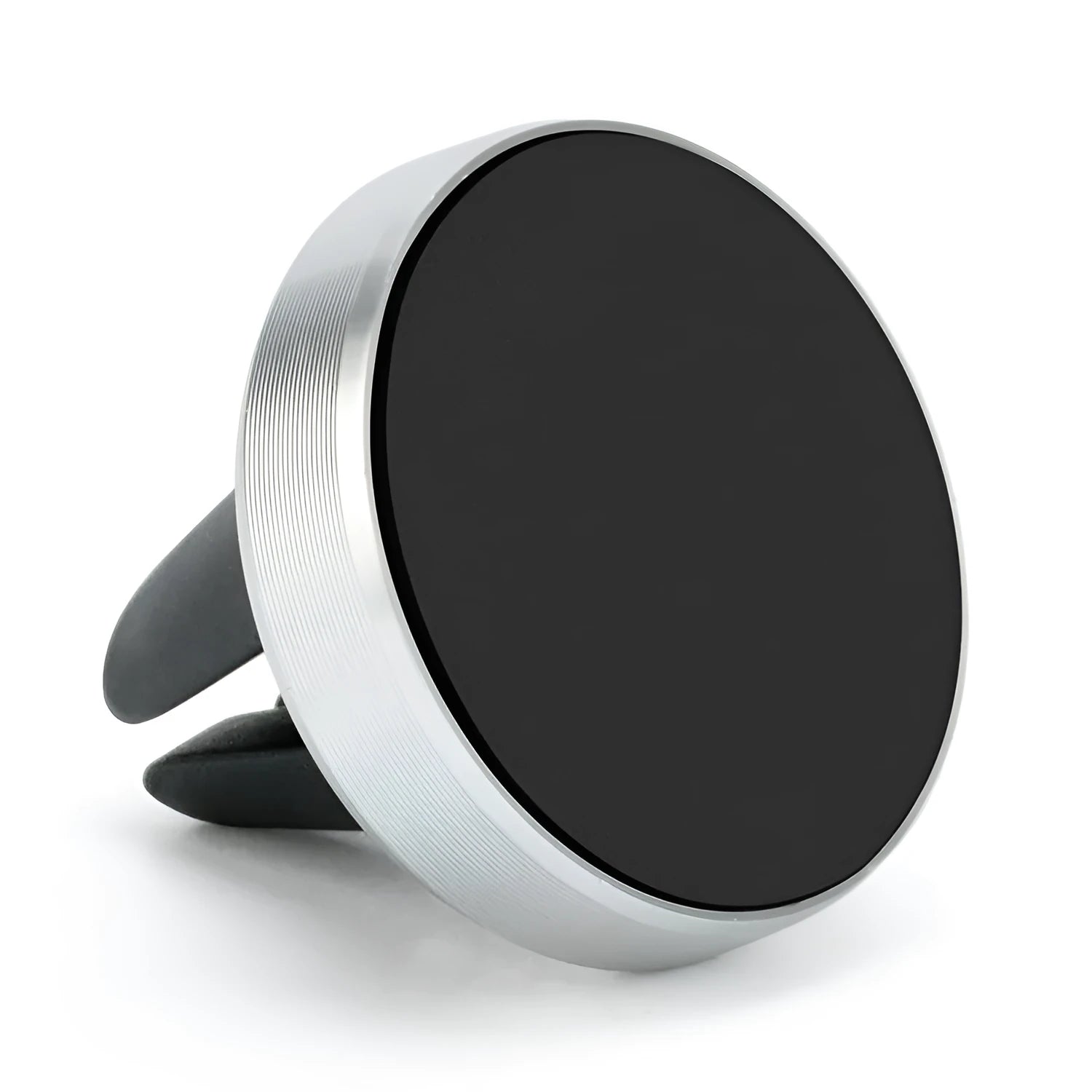 Magnetic car phone holder in rose gold attached to a car air vent