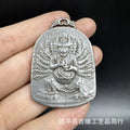 Antique Chinese style iron hanging pendant ornament with geometric design