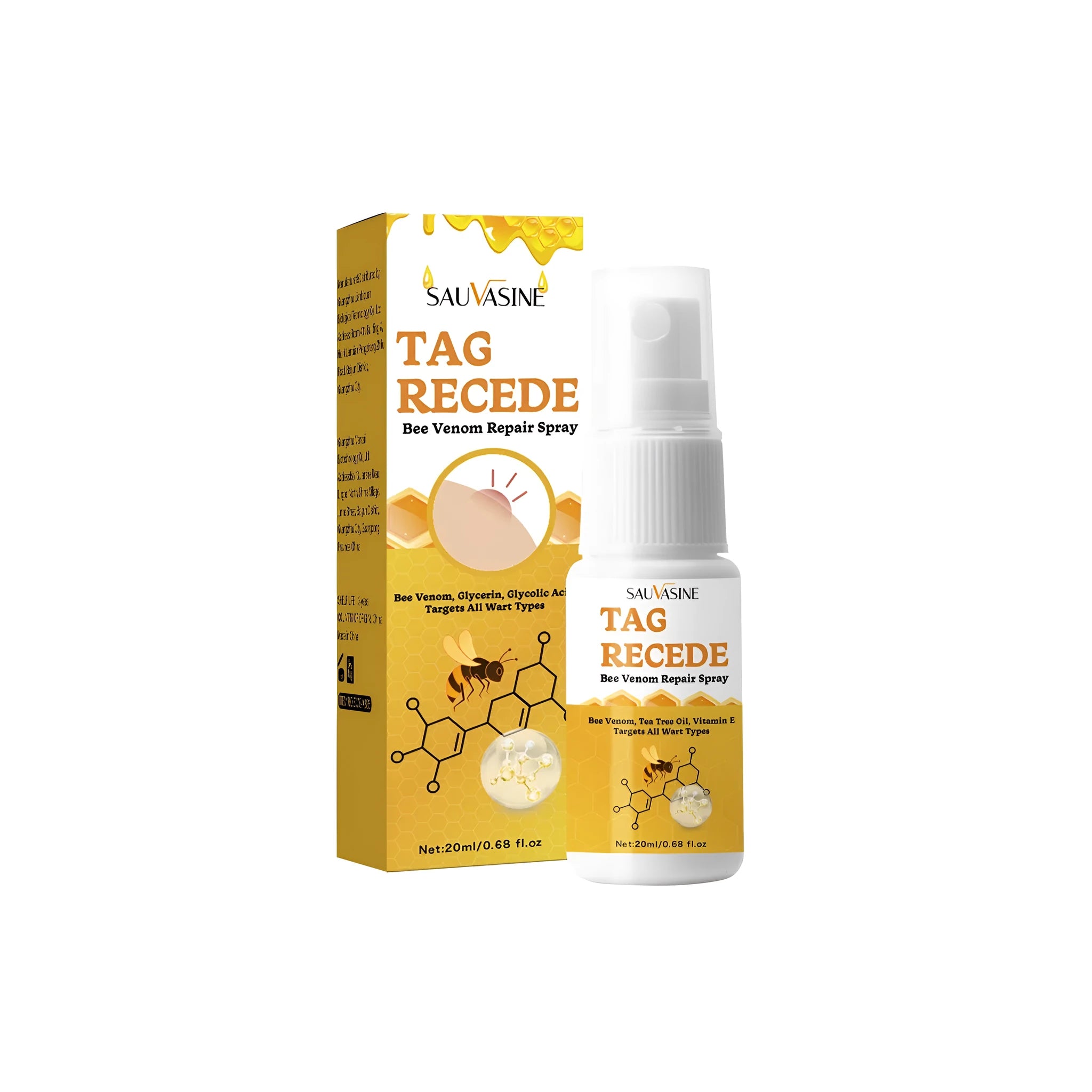 Bee Wart Spray 20ml skin cream bottle for flesh bump and mole treatment
