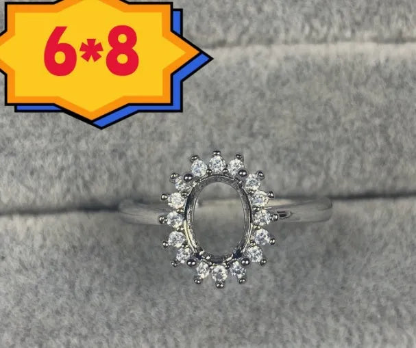Oval denier ring ornament with open mouth design and five-pointed star decoration on copper with electroplating