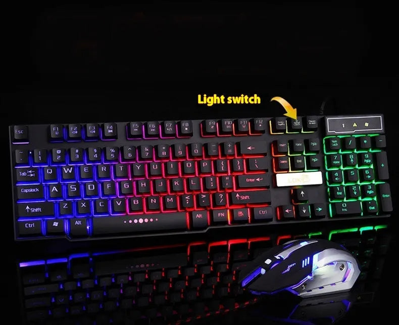Gaming keyboard USB cable with LED glow lighting in braided white or black 1.8m design