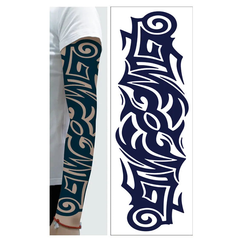 Men's and women's full arm tattoo sticker 480x170mm paper transfer decal with pattern option display