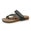 Women's flat toe ring flip-flops with a thick foam sole, shown in a solid colour.