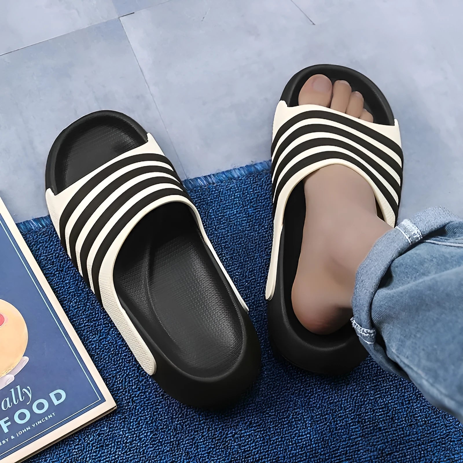 Casual outdoor slip-on shoes for teenagers with EVA soles and PVC uppers in various colours
