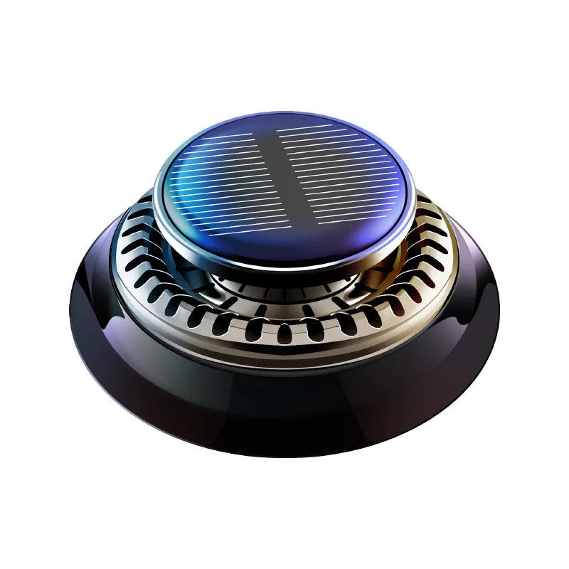 Black solar car aromatherapy decoration with electromagnetic de-icing function on vehicle dashboard
