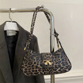 Women's large capacity casual PU handbag with sandwich pocket design in black
