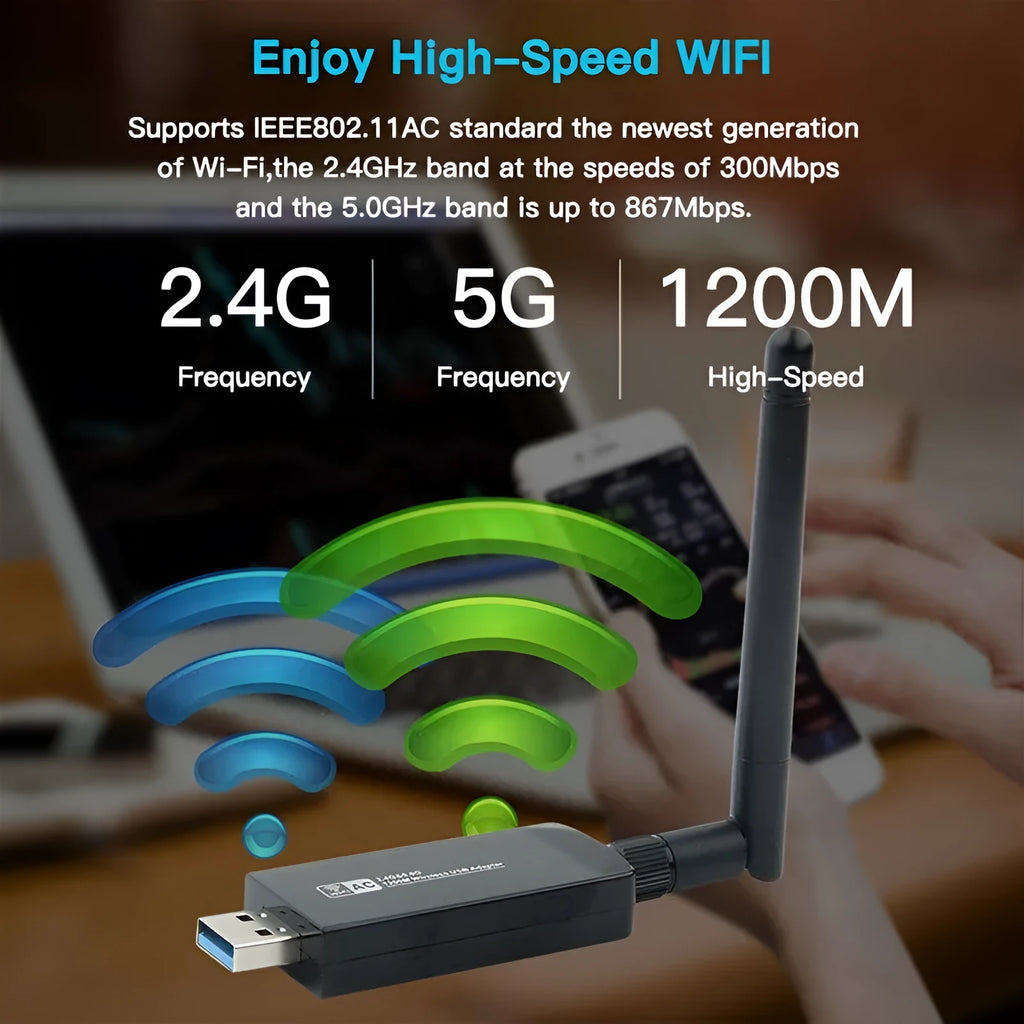 W97L USB 3.0 wireless Bluetooth network card dual band WiFi adapter dongle for desktop PC and laptop