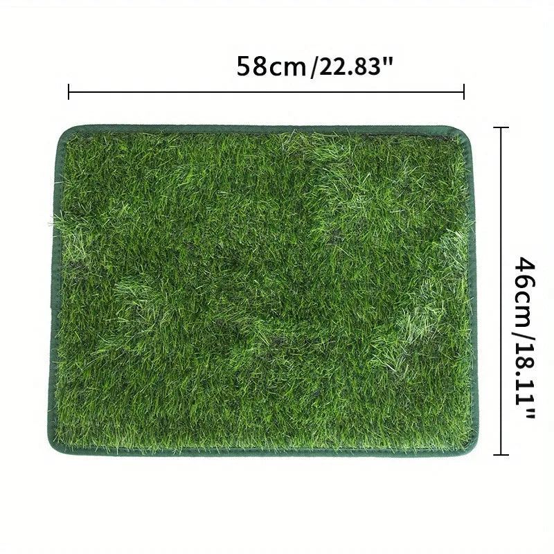 Artificial grass dog toilet training mat for indoor pet training in three size options