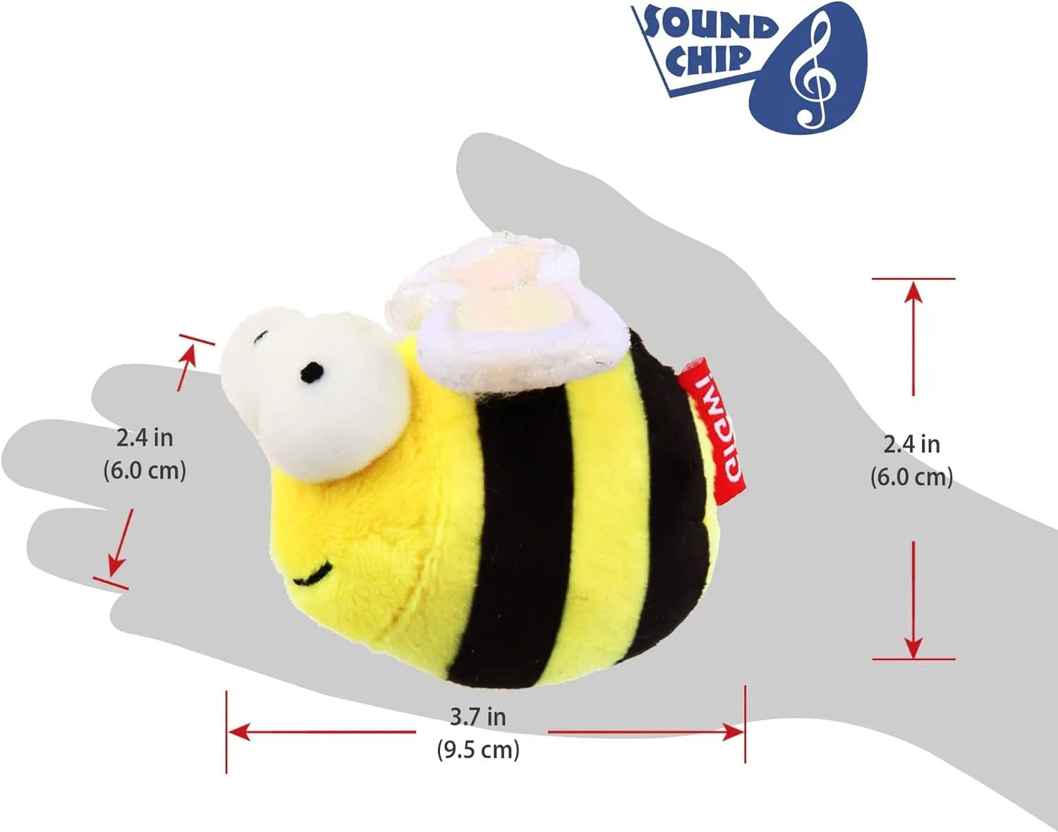 Yellow bee-shaped electronic cat toy with motion-activated chirping function for interactive play
