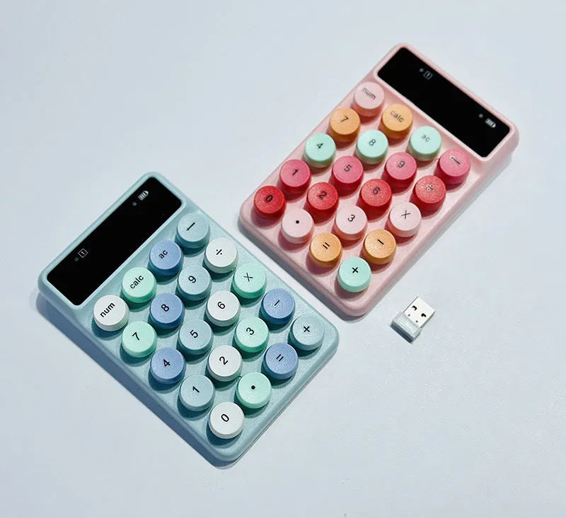 Mini portable wireless keyboard in macaron colours with compact ABS design