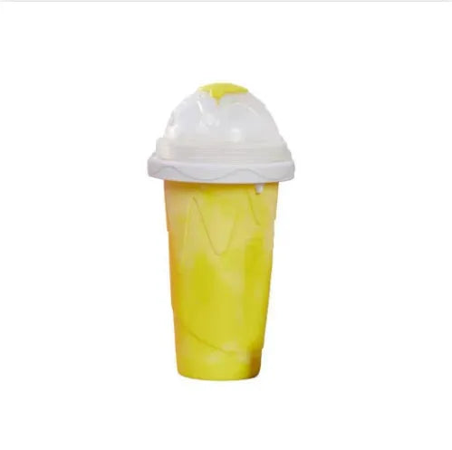 One pinch fast cooling cup in blue made from food-grade silicone, 10.6x20.6cm size