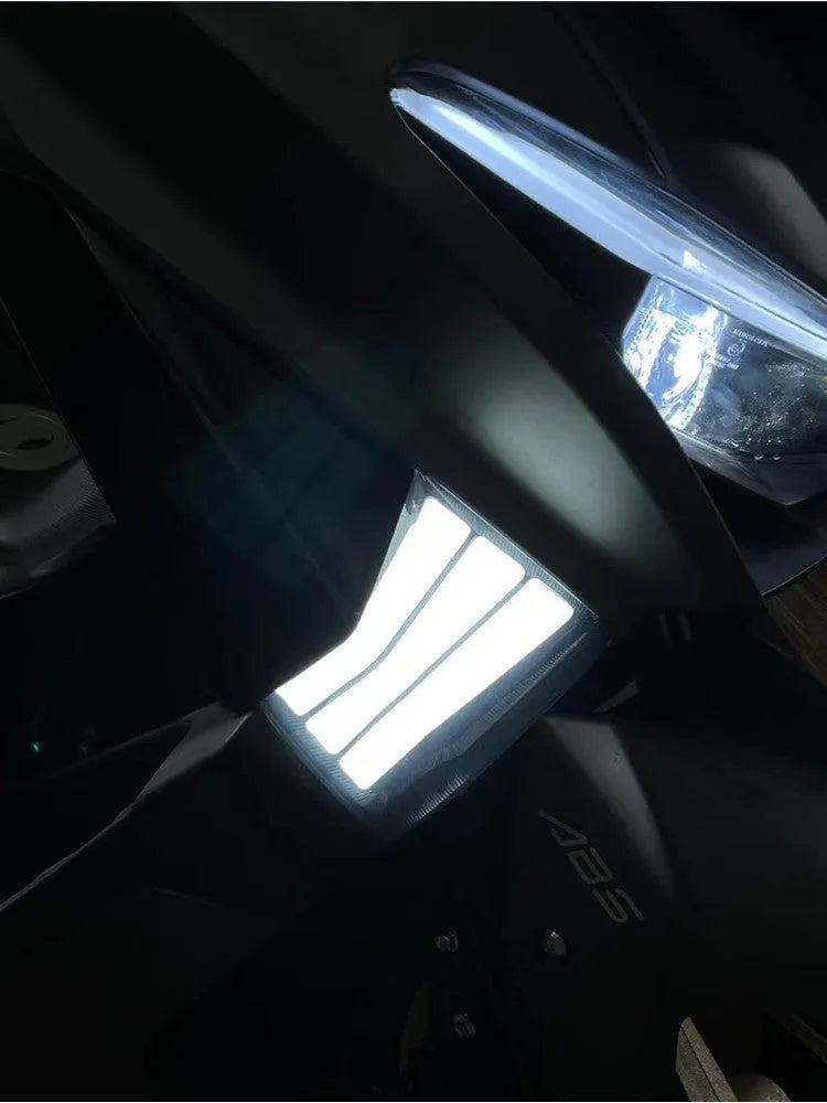 Yellow LED cornering lamp pair for Tianying TS150 motorcycle turn signal retrofit