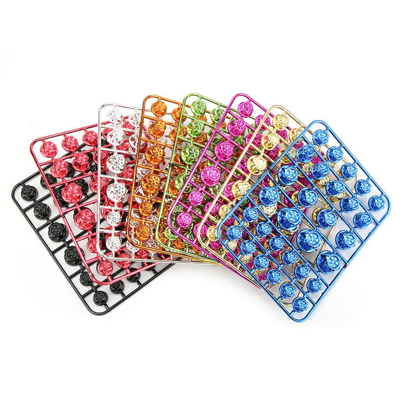 Set of 30 coloured ABS plastic screw caps for motorcycle engine bolt customisation