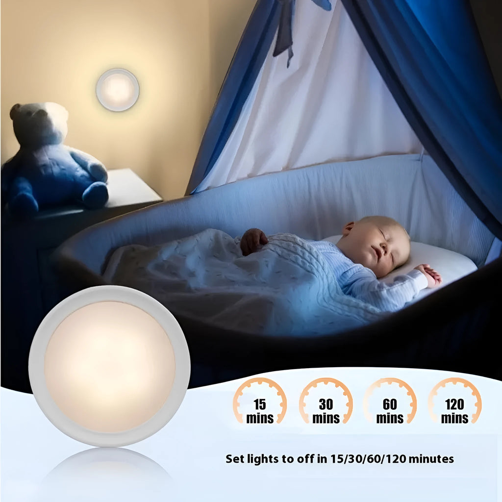 White transparent planet-style LED magnetic suction light with remote control