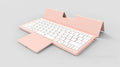 Three-in-one wireless Bluetooth keyboard with leather sheath stand for tablets and mobile phones