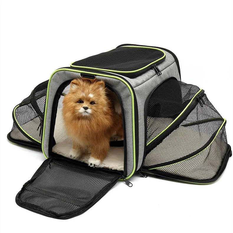 Solid colour cat carrier bag in 600D cation fabric available in large or small size