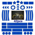 Bicycle reflective safety tape with grid pattern in multiple colours showing dimensions 11.5x21cm