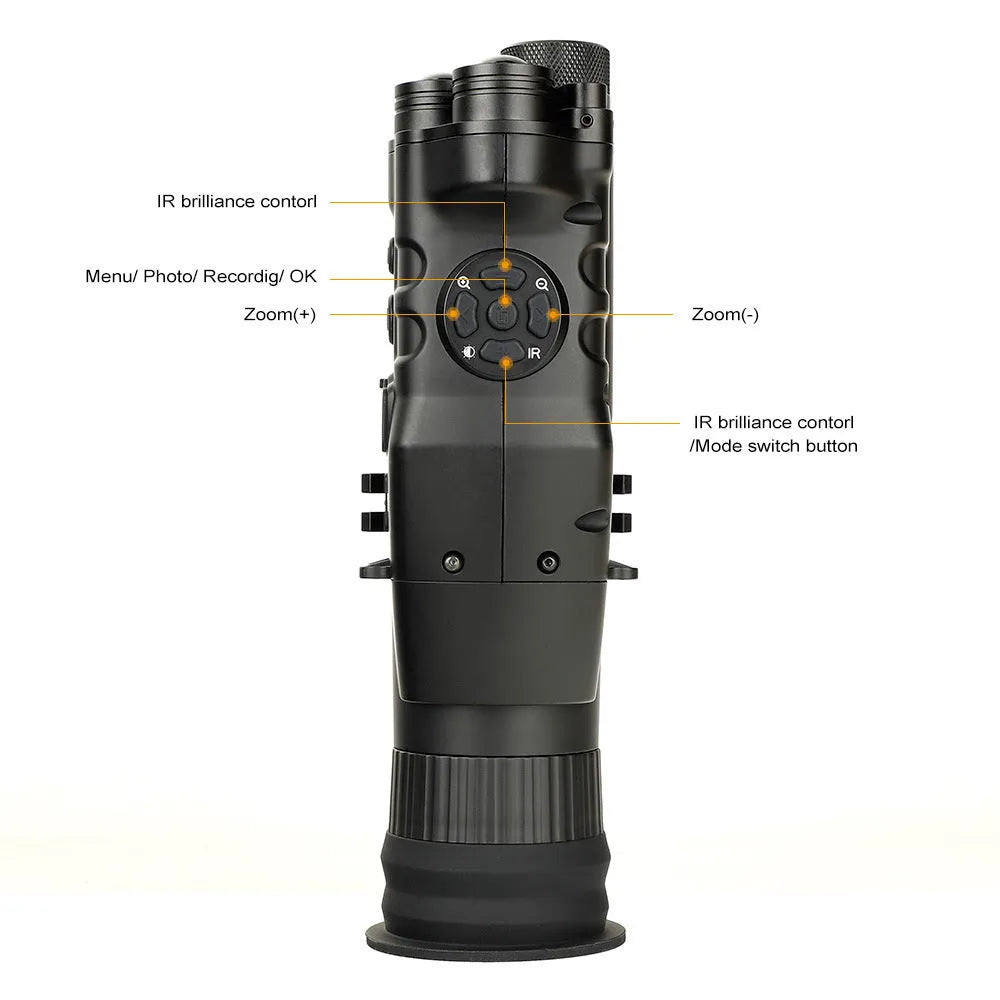 CY789 HD Photography Night Vision Instrument Sets Of Aiming compact scope 106x97x47mm on dark background