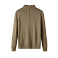 Men's slim fit casual pullover sweater in thickened wool, shown in a choice of colours.