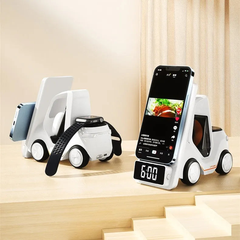 15W three-in-one wireless charging stand for smartphones in four colour options