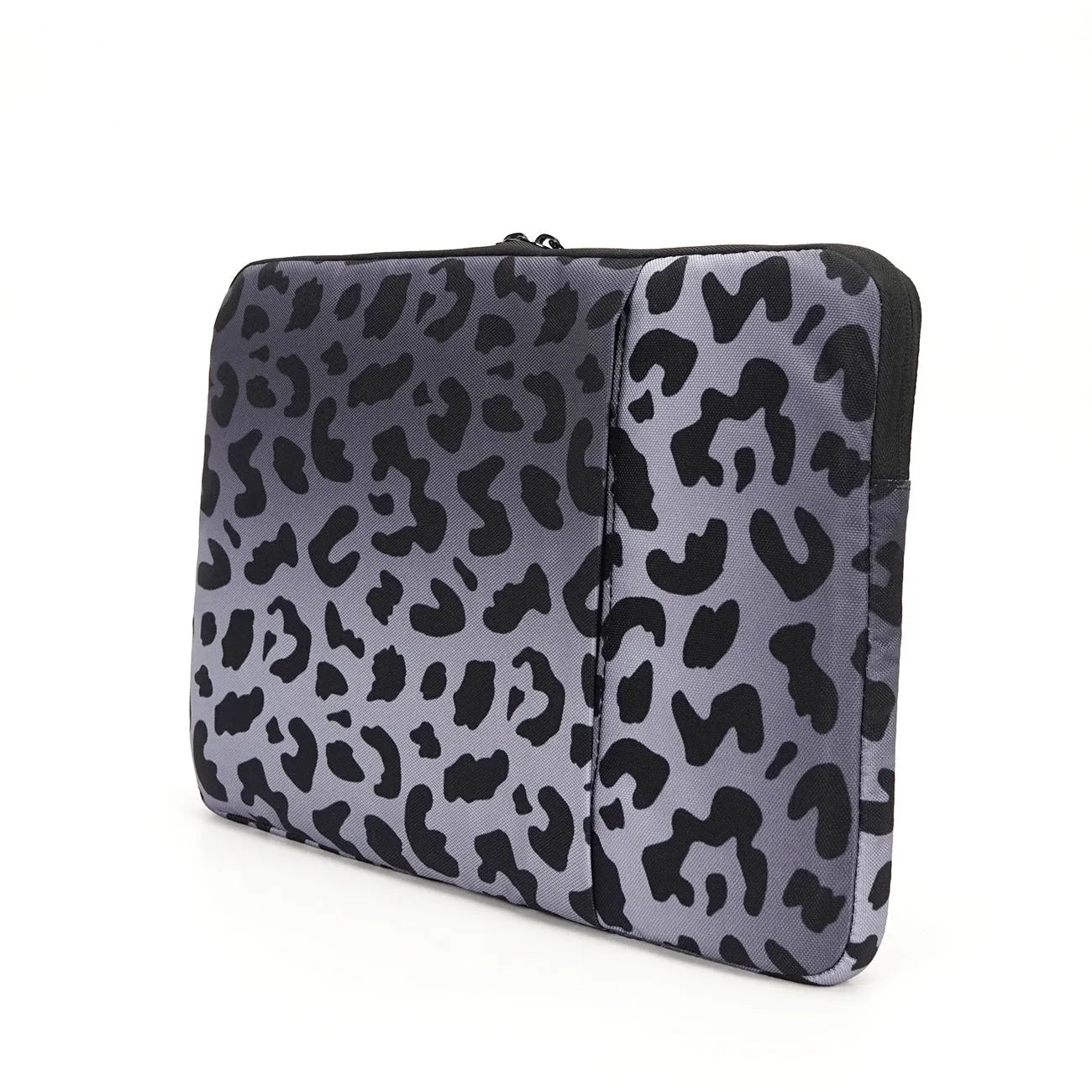 Leopard print laptop sleeve with waterproof lining for 13 to 16 inch laptops