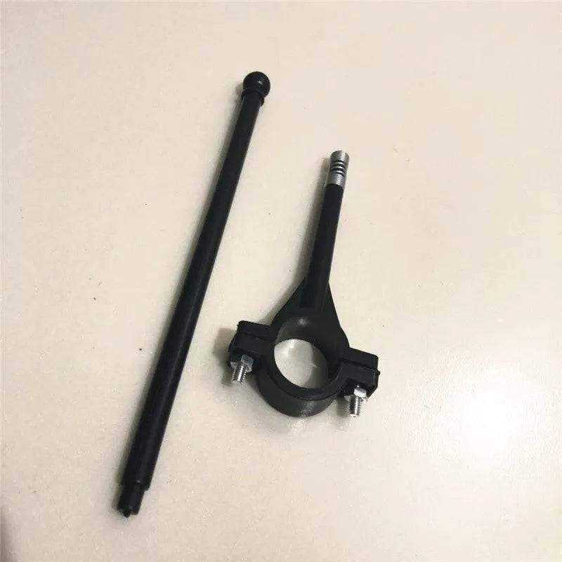 Cycling handlebar flagpole with small polyester square flag attached to bicycle for promotional use