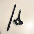 Cycling handlebar flagpole with small polyester square flag attached to bicycle for promotional use