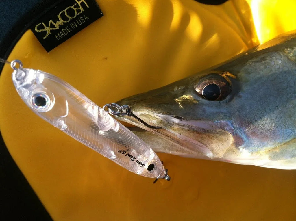 Transparent 9.5cm fishing lure blank with 7mm eye slot for DIY customisation