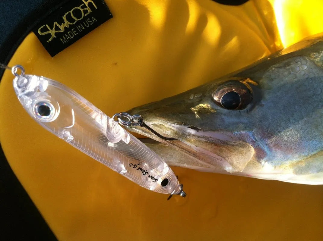 Transparent 9.5cm fishing lure blank with 7mm eye slot for DIY customisation