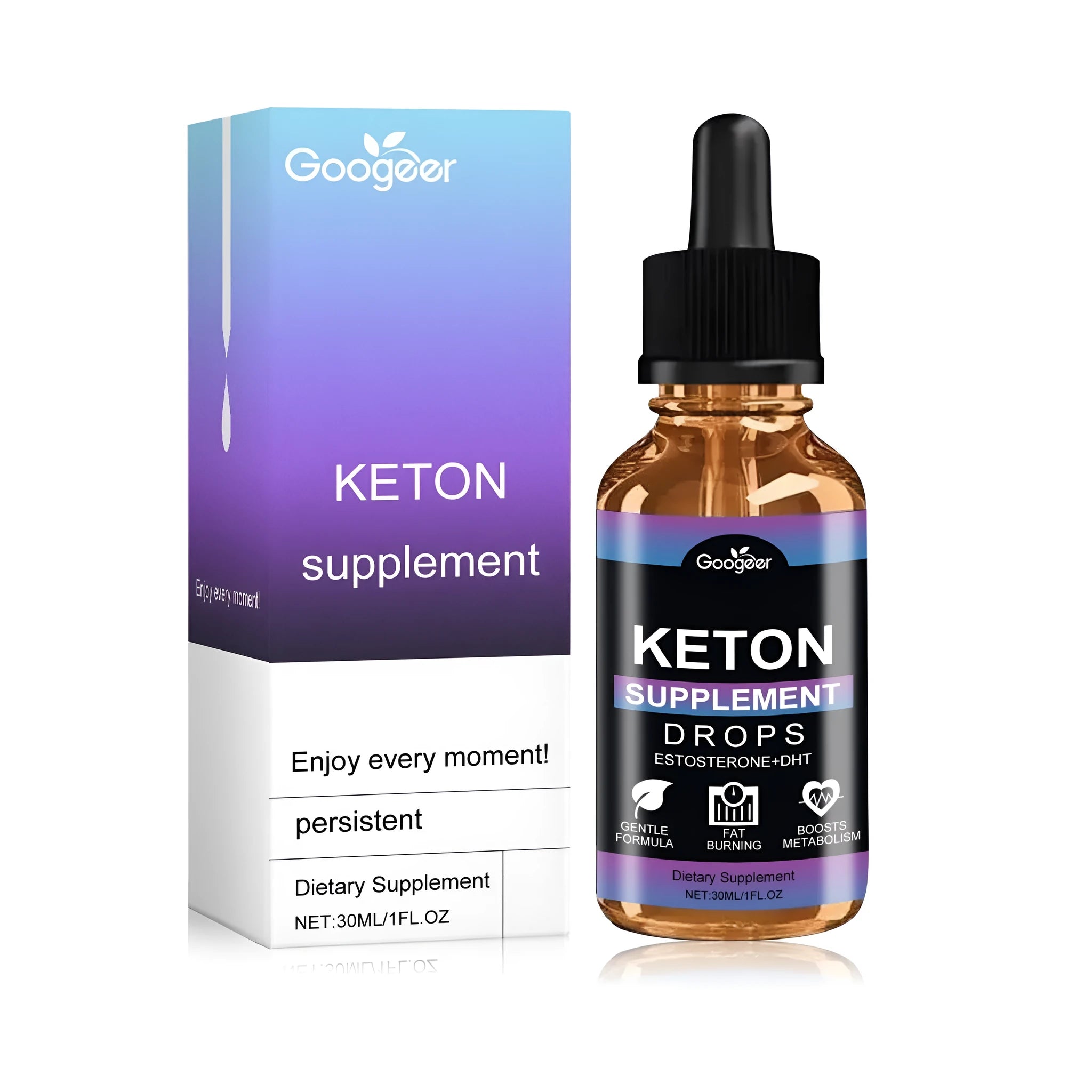 30ml Vitex negundo facial serum bottle with dropper applicator