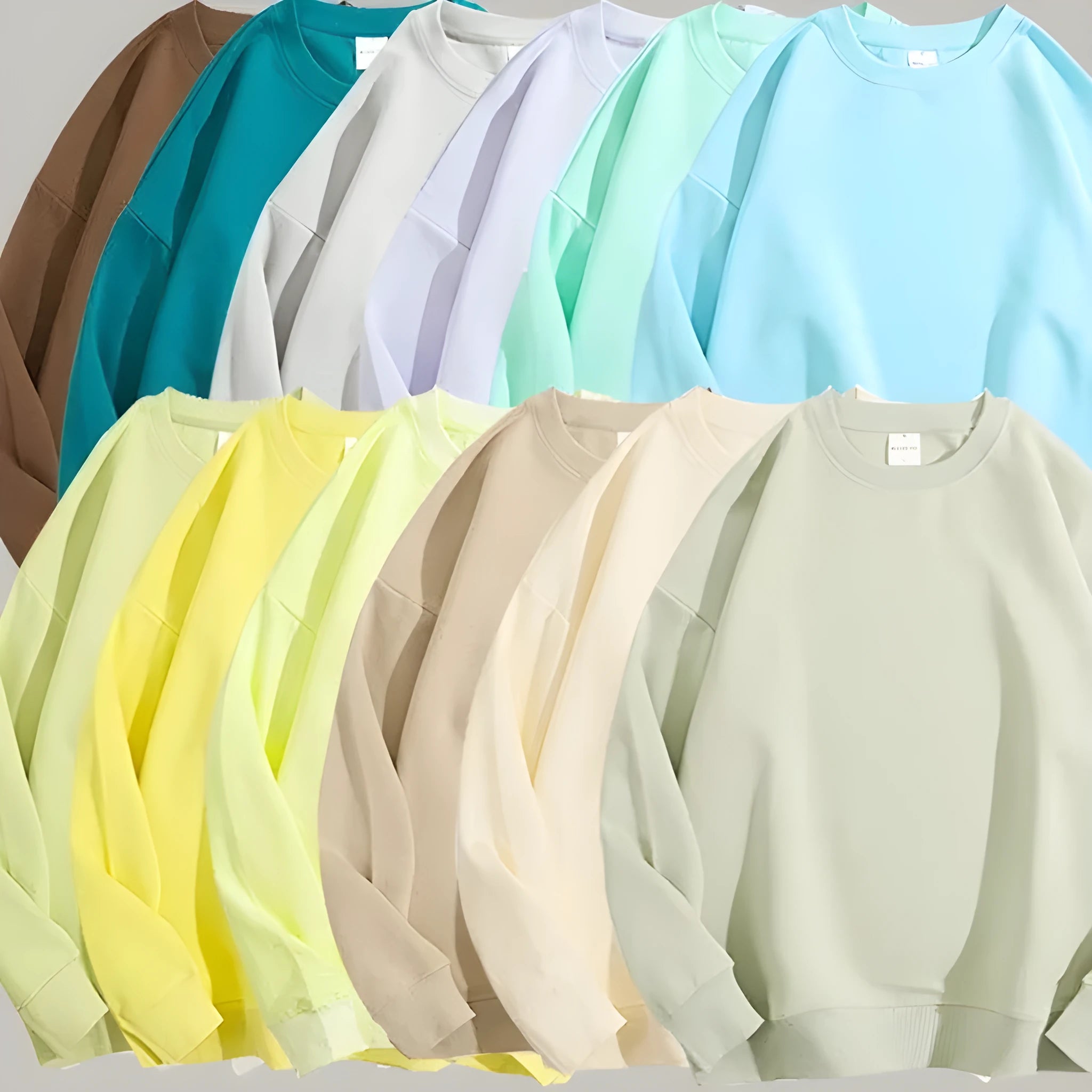 Women's cotton off-shoulder pullover sweater in loose fit with long sleeves