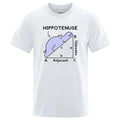 Funny Hippotenuse Opposite Adjacent printed text on a loose-fit cotton T-shirt, shown in Army Green colour.
