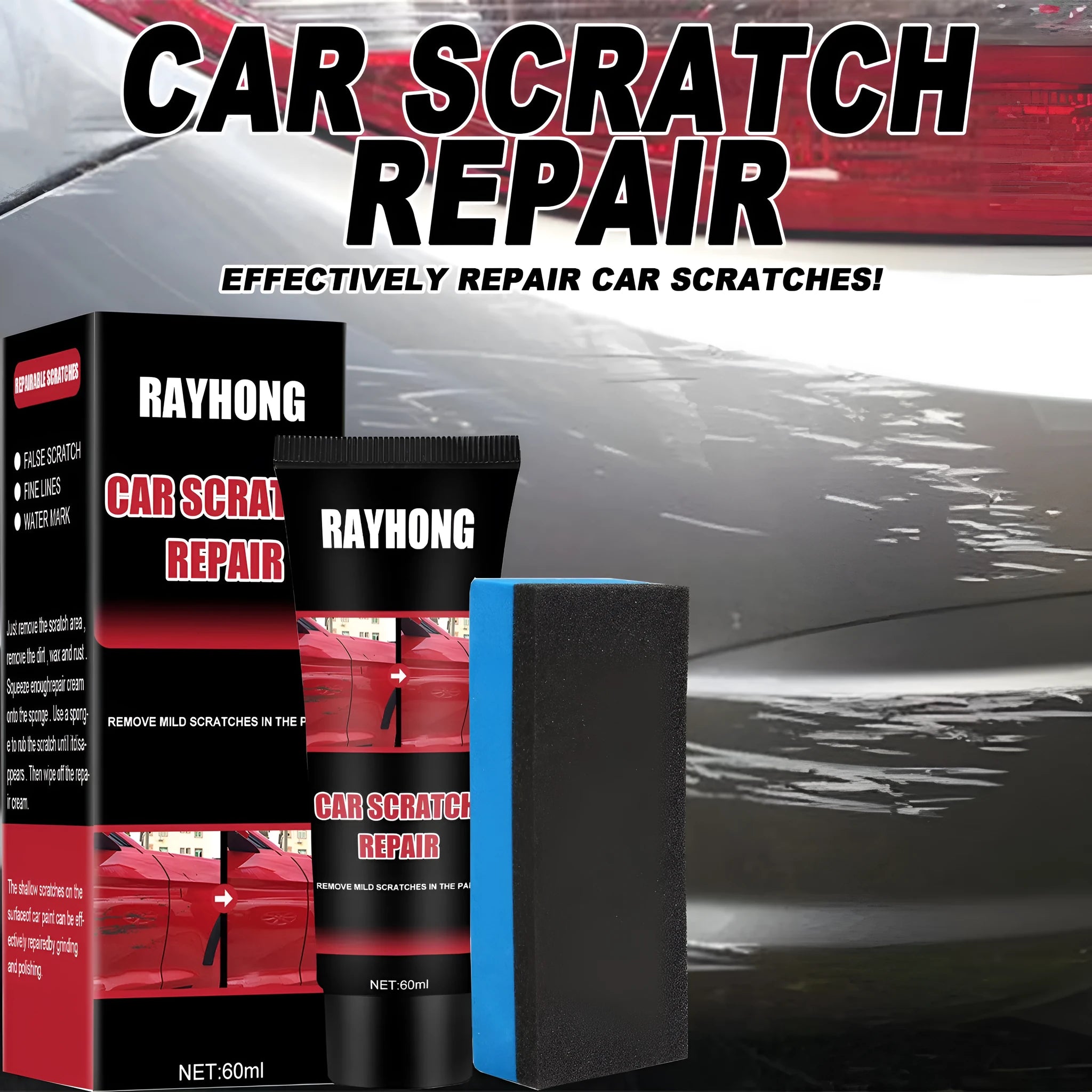60ml car scratch repair wax container for automotive paint surface polishing and maintenance