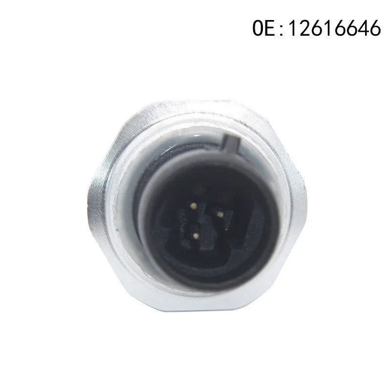 Silver metal automotive fuel pressure sensor with OEM numbers 12616646 12677836 D1846A