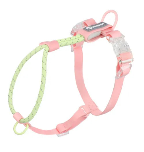 Solid colour PVC dog hand holding rope leash in Dark Red Purple Yellow or Taoyao Green.