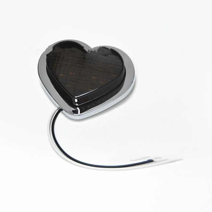 Heart-shaped 12V LED automotive fender sidelight in multiple colour options for vehicle customisation