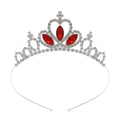 Gold and silver alloy princess crown headdress with electroplated finish for children's dress-up.